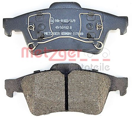 METZGER 1170080 Bremsbelagsatz, Scheibenbremse